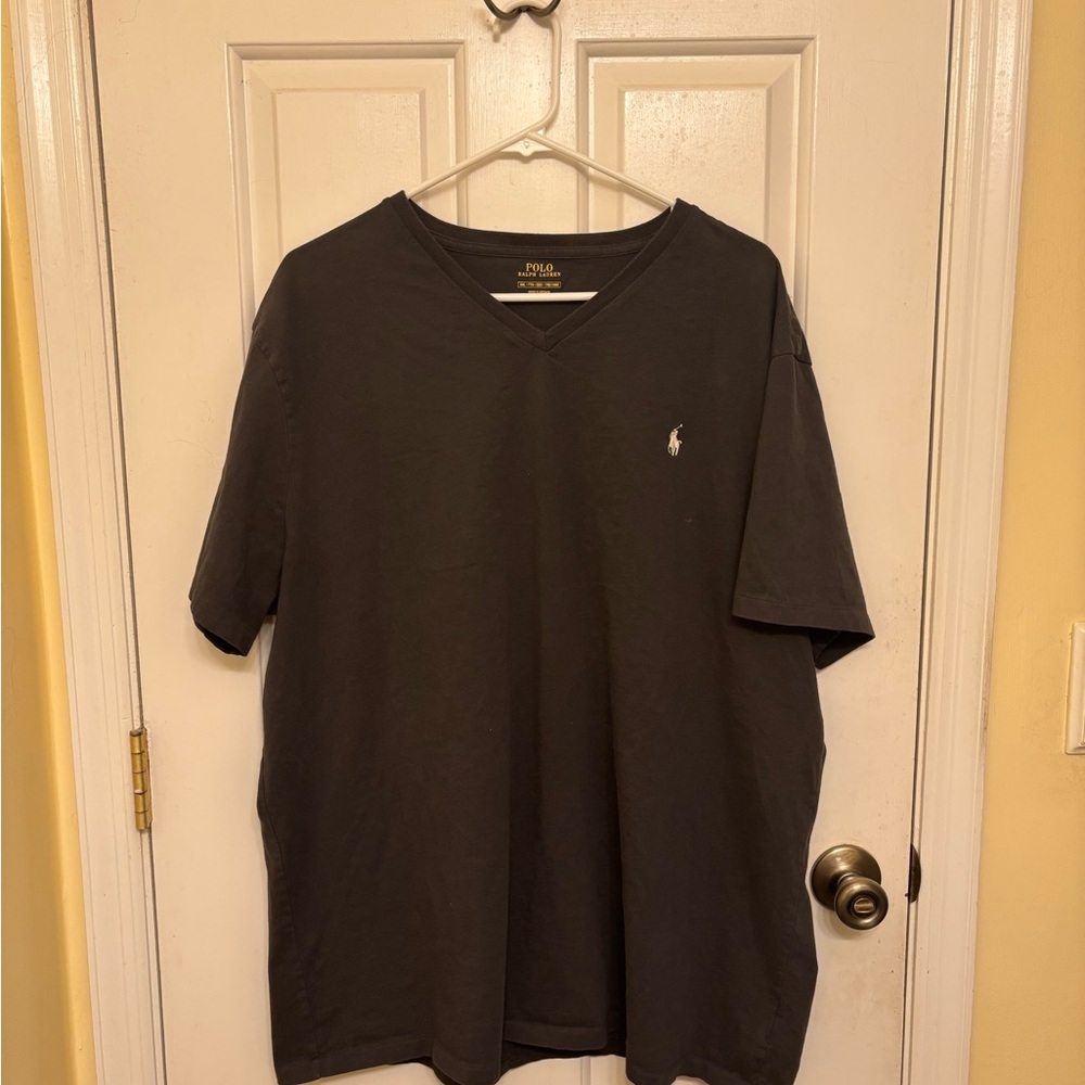 Polo Ralph Lauren Men's Black V-Neck Business Casual T-Shirt